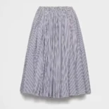 Prada Women Striped Poplin Skirt 21X00016QH