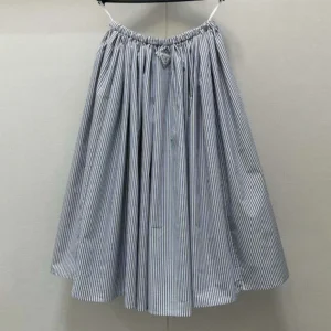 Prada Women Striped Poplin Skirt 21X00016QH