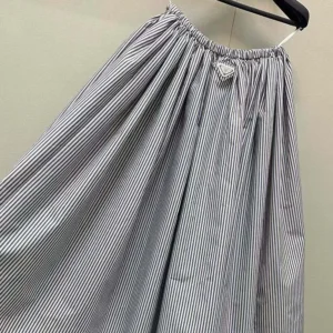 Prada Women Striped Poplin Skirt 21X00016QH