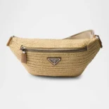 Prada Women Woven Crochet Belt Bag-Natural