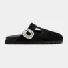 Roger Vivier Women Slidy Viv' Mules in Suede-Black RVW62542100
