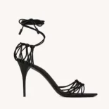 Saint Laurent YSL Women Babylone Sandals in Smooth Leather 7857061N8001000