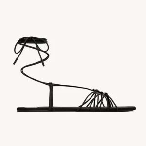 Saint Laurent YSL Women Babylone Sandals in Smooth Leather 820656AAEOF1000