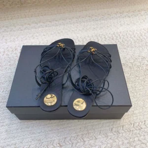 Saint Laurent YSL Women Babylone Sandals in Smooth Leather 820656AAEOF1000