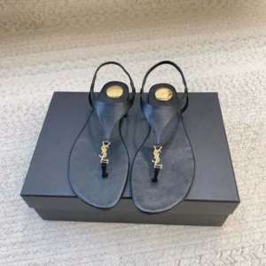 Saint Laurent YSL Women Cassandra Sandals in Smooth Leather 818293AADF11000