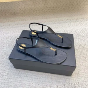 Saint Laurent YSL Women Cassandra Sandals in Smooth Leather 818293AADF11000