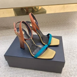Saint Laurent YSL Women Dominique Sandals in Satin Crepe 8181849QNAT4490