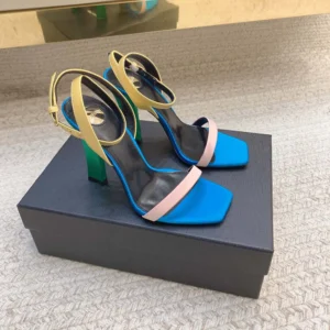 Saint Laurent YSL Women Dominique Sandals in Satin Crepe 8181849QNAT5890