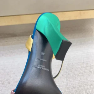 Saint Laurent YSL Women Dominique Sandals in Satin Crepe 8181849QNAT5890