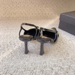 Saint Laurent YSL Women Jacqueline Slingback Pumps in Patent Leather
