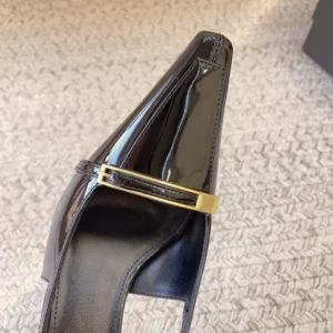 Saint Laurent YSL Women Jacqueline Slingback Pumps in Patent Leather