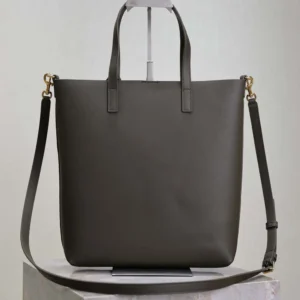 Saint Laurent YSL Women Shopping Saint Laurent Toy in Leather-Gray