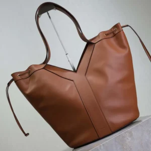 Saint Laurent YSL Women Y Large Hobo in Leather-Brown