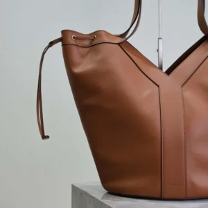 Saint Laurent YSL Women Y Large Hobo in Leather-Brown