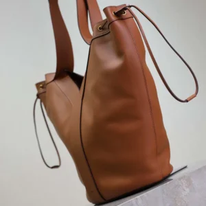 Saint Laurent YSL Women Y Large Hobo in Leather-Brown