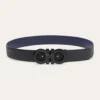 Salvatore Ferragamo Unisex Reversible and Adjustable Gancini Belt-Black