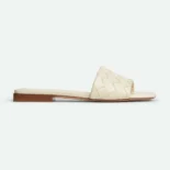 Bottega Veneta Women Parco Flat Mule-Beige 837737V2