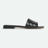 Bottega Veneta Women Parco Flat Mule-Black 837737V2