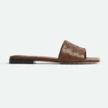 Bottega Veneta Women Parco Flat Mule-Tan 837737V2