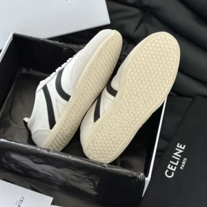 Celine Unisex Jogger Low Lace up Sneaker in Calfskin-White