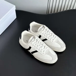 Celine Unisex Jogger Low Lace up Sneaker in Calfskin-White