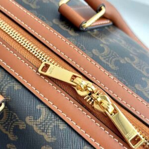 Celine Unisex Large Travel Bag in Triomphe Canvas with Celine Print