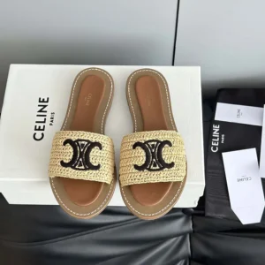 Celine Women Lympia Mule in Raffia 357925135C