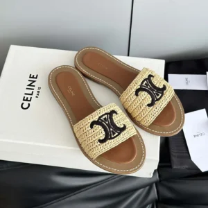 Celine Women Lympia Mule in Raffia 357925135C