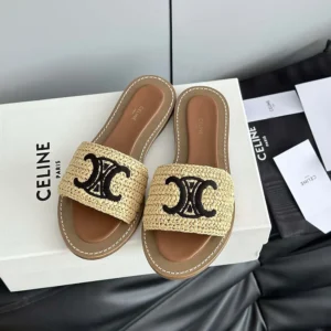 Celine Women Lympia Mule in Raffia 357925135C