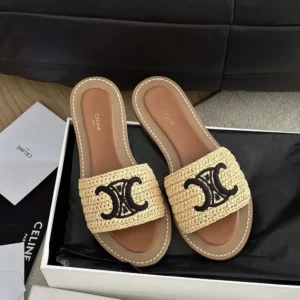 Celine Women Lympia Mule in Raffia 357925135C