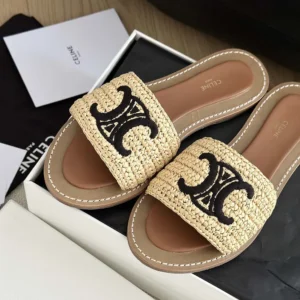 Celine Women Lympia Mule in Raffia 357925135C