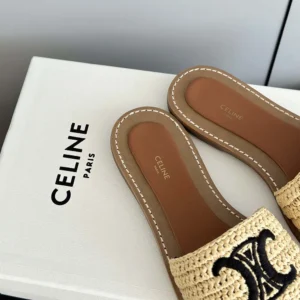Celine Women Lympia Mule in Raffia 357925135C