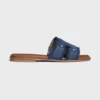 Celine Women Marina Fringed Mule in Denim-Navy 362675022C