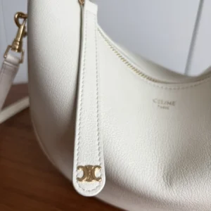 Celine Women Teen Celine Llulu in Grained Calfskin-White
