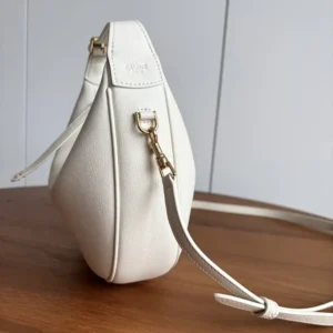 Celine Women Teen Celine Llulu in Grained Calfskin-White