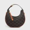 Celine Women Teen Celine Lulu in Triomphe Canvas and Calfskin