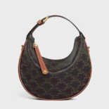 Celine Women Teen Celine Lulu in Triomphe Canvas and Calfskin