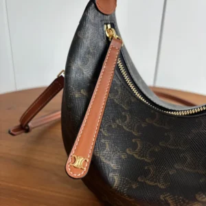 Celine Women Teen Celine Lulu in Triomphe Canvas and Calfskin