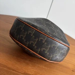 Celine Women Teen Celine Lulu in Triomphe Canvas and Calfskin