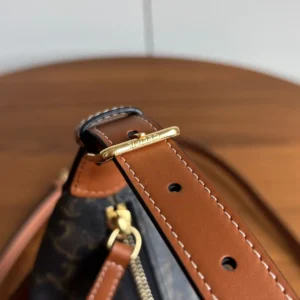 Celine Women Teen Celine Lulu in Triomphe Canvas and Calfskin