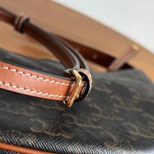 Celine Women Teen Celine Lulu in Triomphe Canvas and Calfskin
