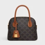 Celine Women Teen Honorine Bag in Triomphe Canvas and Calfskin
