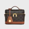 Celine Women Vanity in Triomphe Canvas and Calfskin 119462BZJ