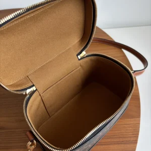 Celine Women Vanity in Triomphe Canvas and Calfskin 119462BZJ