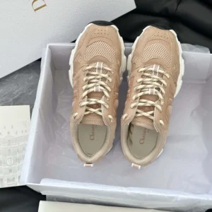 Dior Unisex Chrono Sneaker Nude Mesh and Suede Calfskin KCK414SUH