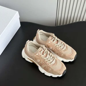 Dior Unisex Chrono Sneaker Nude Mesh and Suede Calfskin KCK414SUH
