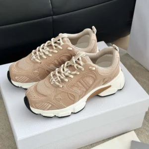 Dior Unisex Chrono Sneaker Nude Mesh and Suede Calfskin KCK414SUH