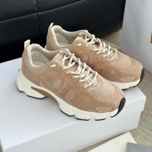 Dior Unisex Chrono Sneaker Nude Mesh and Suede Calfskin KCK414SUH