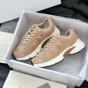 Dior Unisex Chrono Sneaker Nude Mesh and Suede Calfskin KCK414SUH