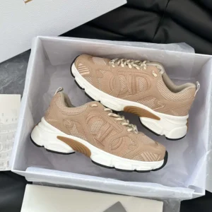 Dior Unisex Chrono Sneaker Nude Mesh and Suede Calfskin KCK414SUH